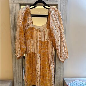 Brand New with Tags Bohemian Floral Dress with Puff Sleeves